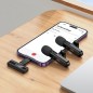 Hoco L20A Micrófono Lavalier dual inalámbrico con DSP y USB-C/Lightning