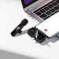 Hoco L20B Micrófono Lavalier inalámbrico con DSP y USB-C/Lightning/Jack 3,5